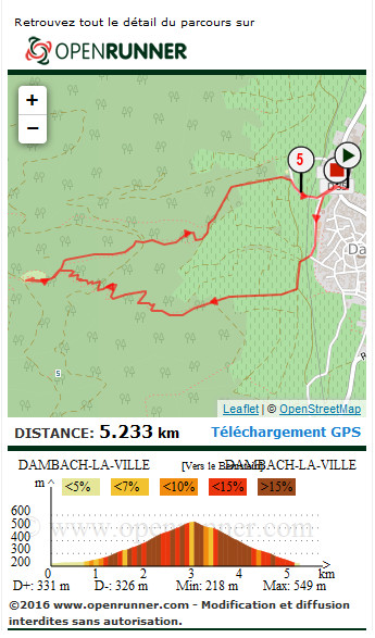 Randonnée vers le Bernstein depuis Dambach-la-Ville